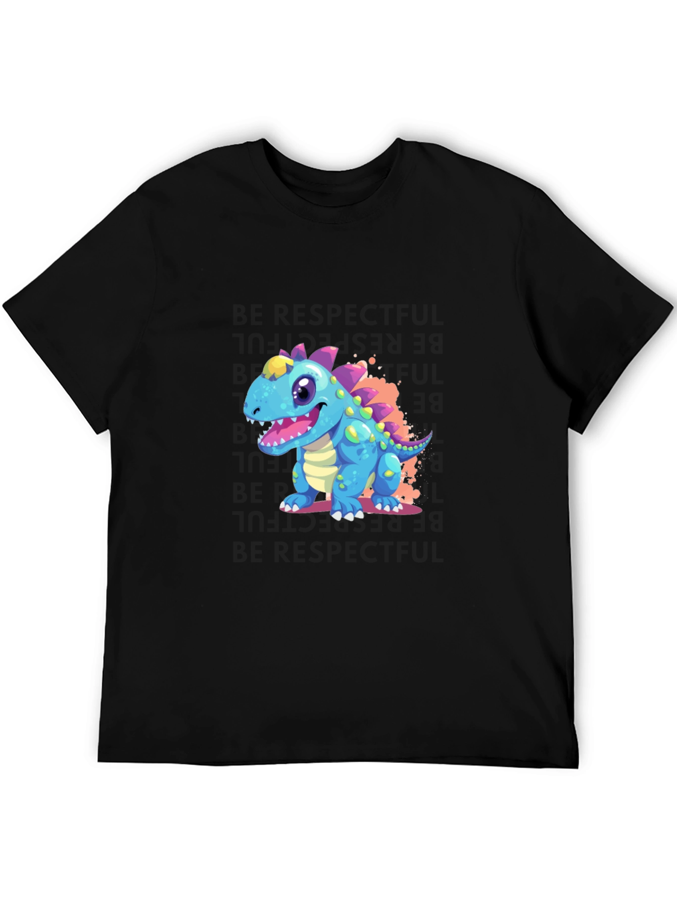 Cartoon Dinosaur Graphic T-Shirt