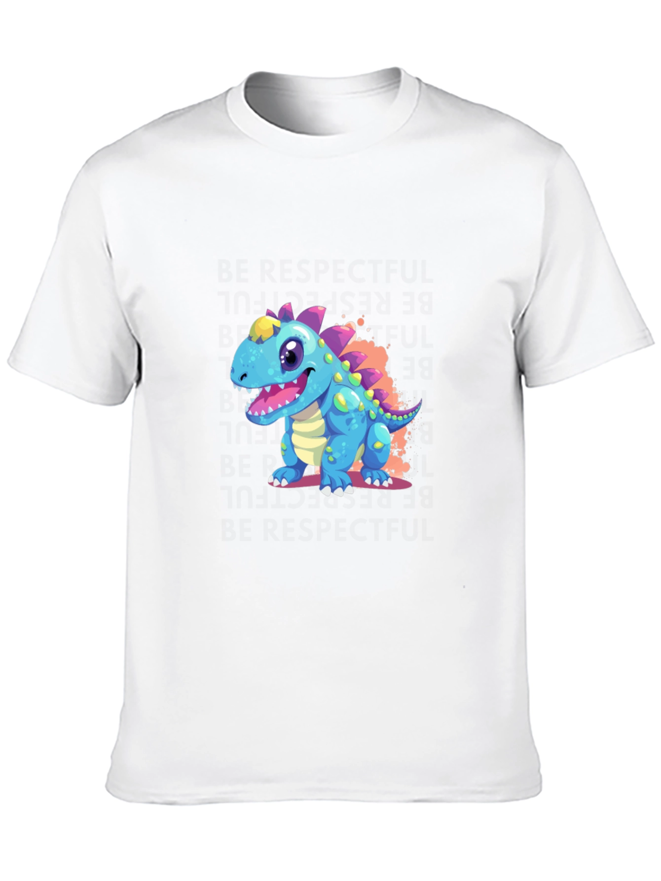 Cartoon Dinosaur Graphic T-Shirt