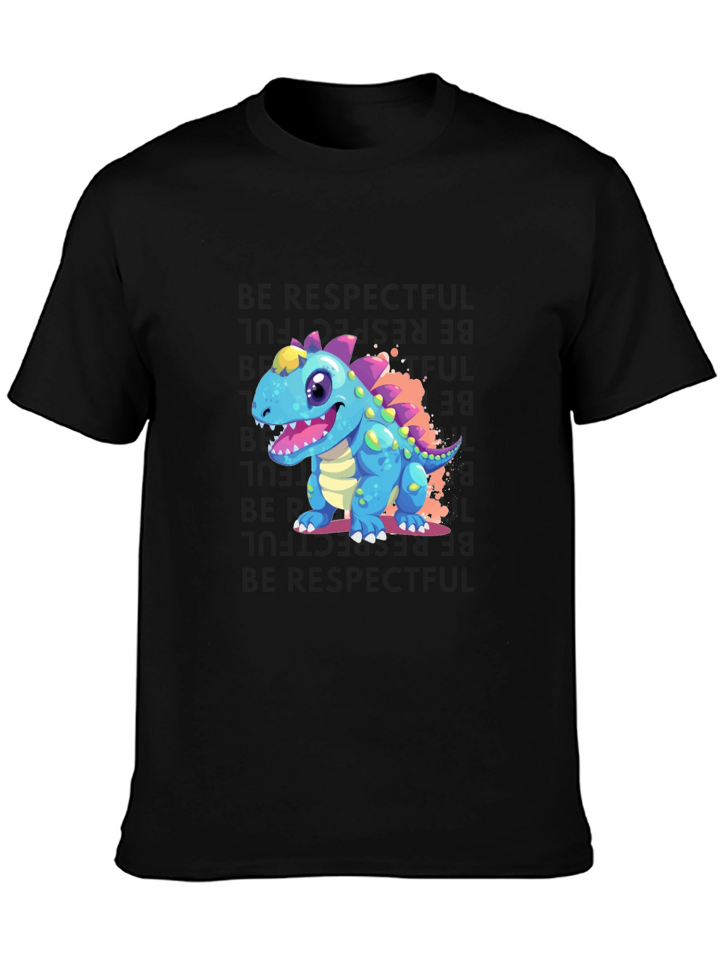 Cartoon Dinosaur Graphic T-Shirt