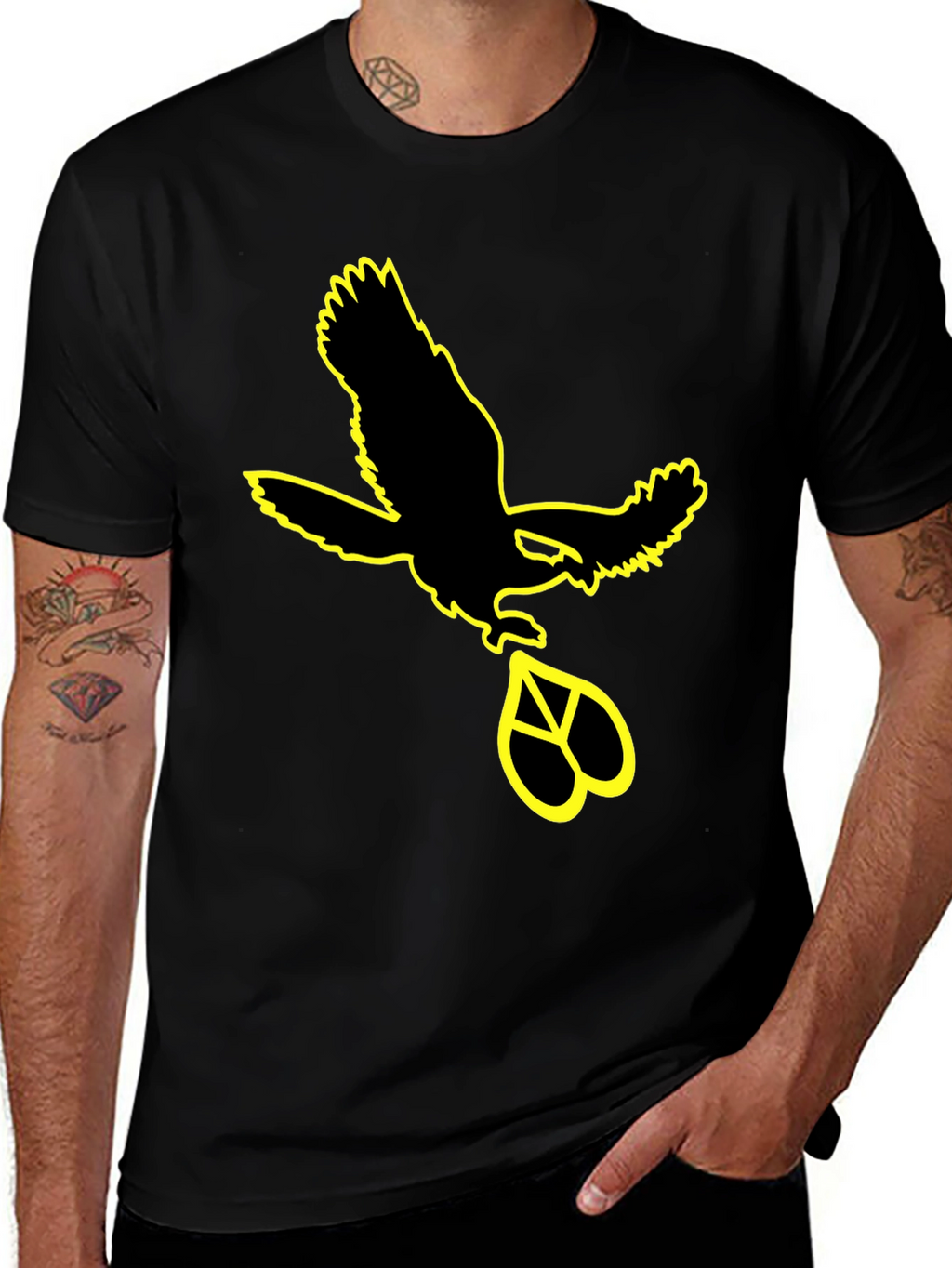Eagle Peace Sign Graphic Tee
