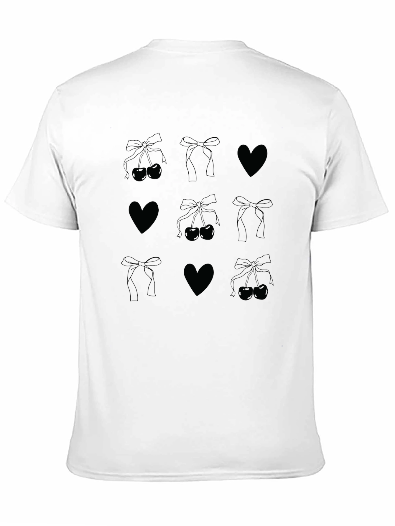 Black Heart & Messy Bun Tee