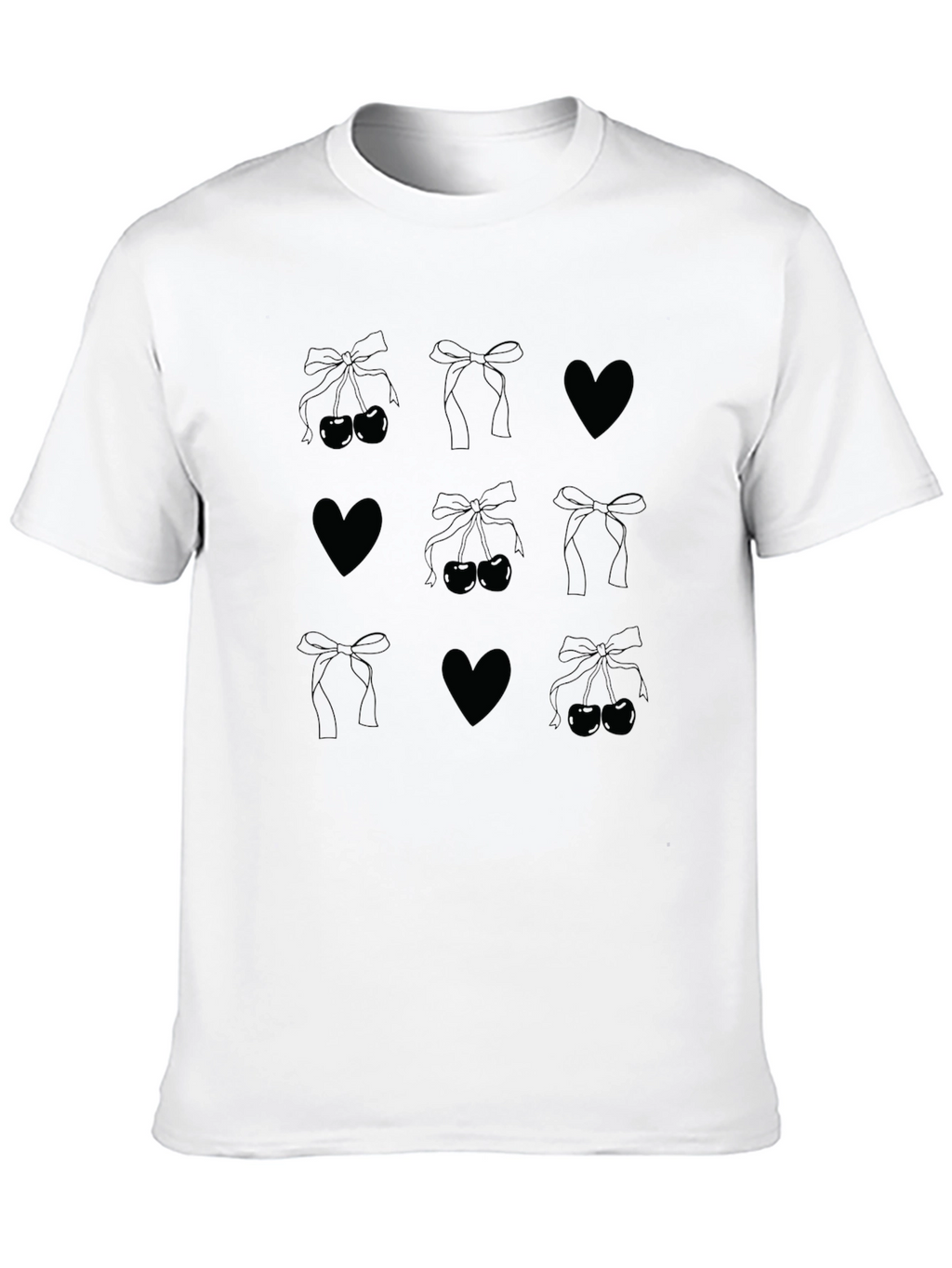 Black Heart & Messy Bun Tee