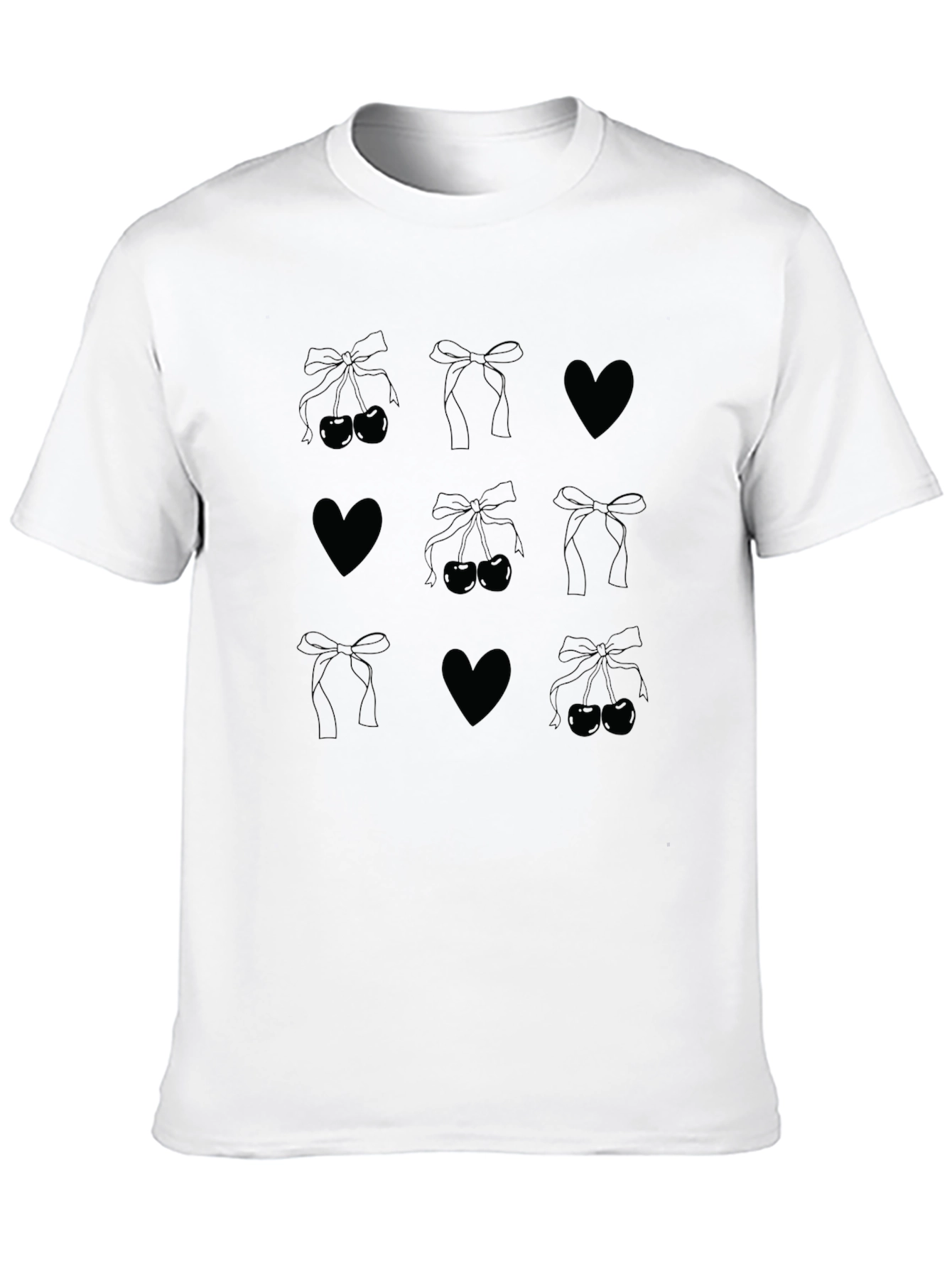 Black Heart & Messy Bun Tee