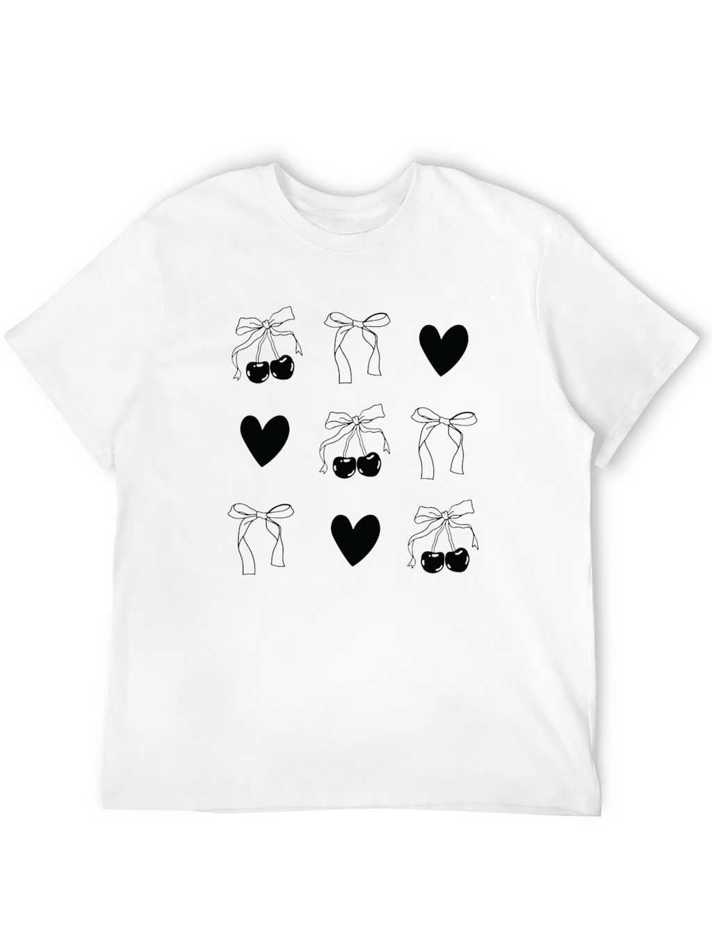 Black Heart & Messy Bun Tee