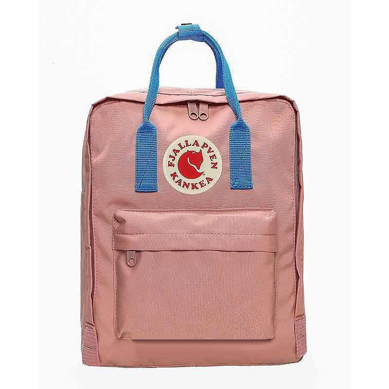 Fjallraven Kanken Classic Pink with Ice Blue Stripe