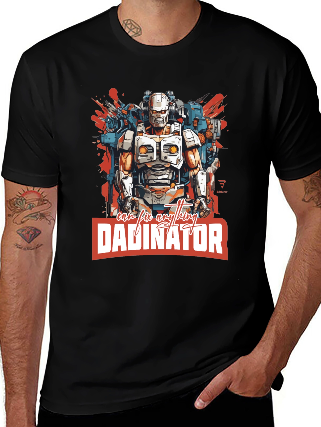 Dadinator Robot Graphic T-Shirt