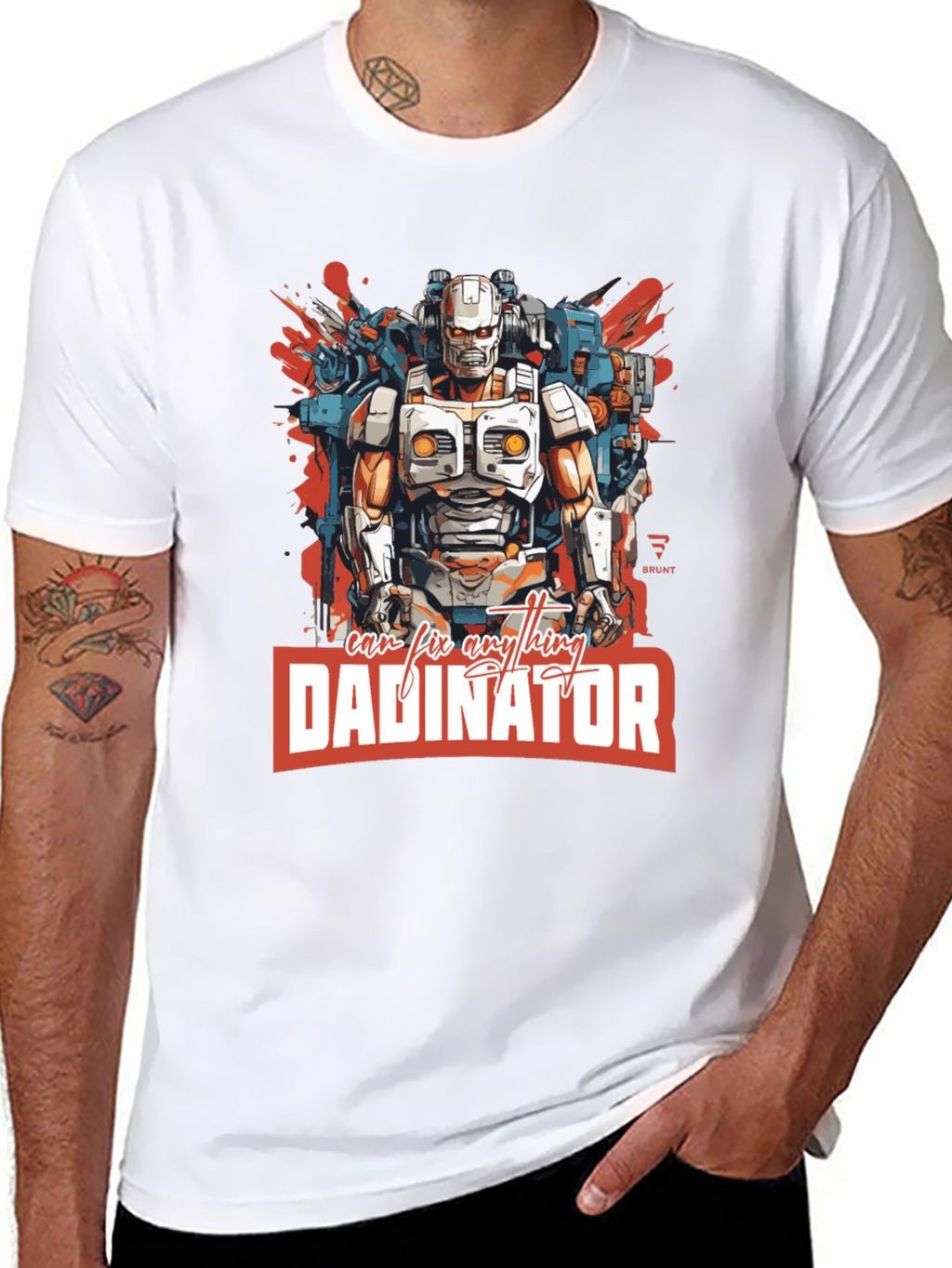 Dadinator Robot Graphic T-Shirt