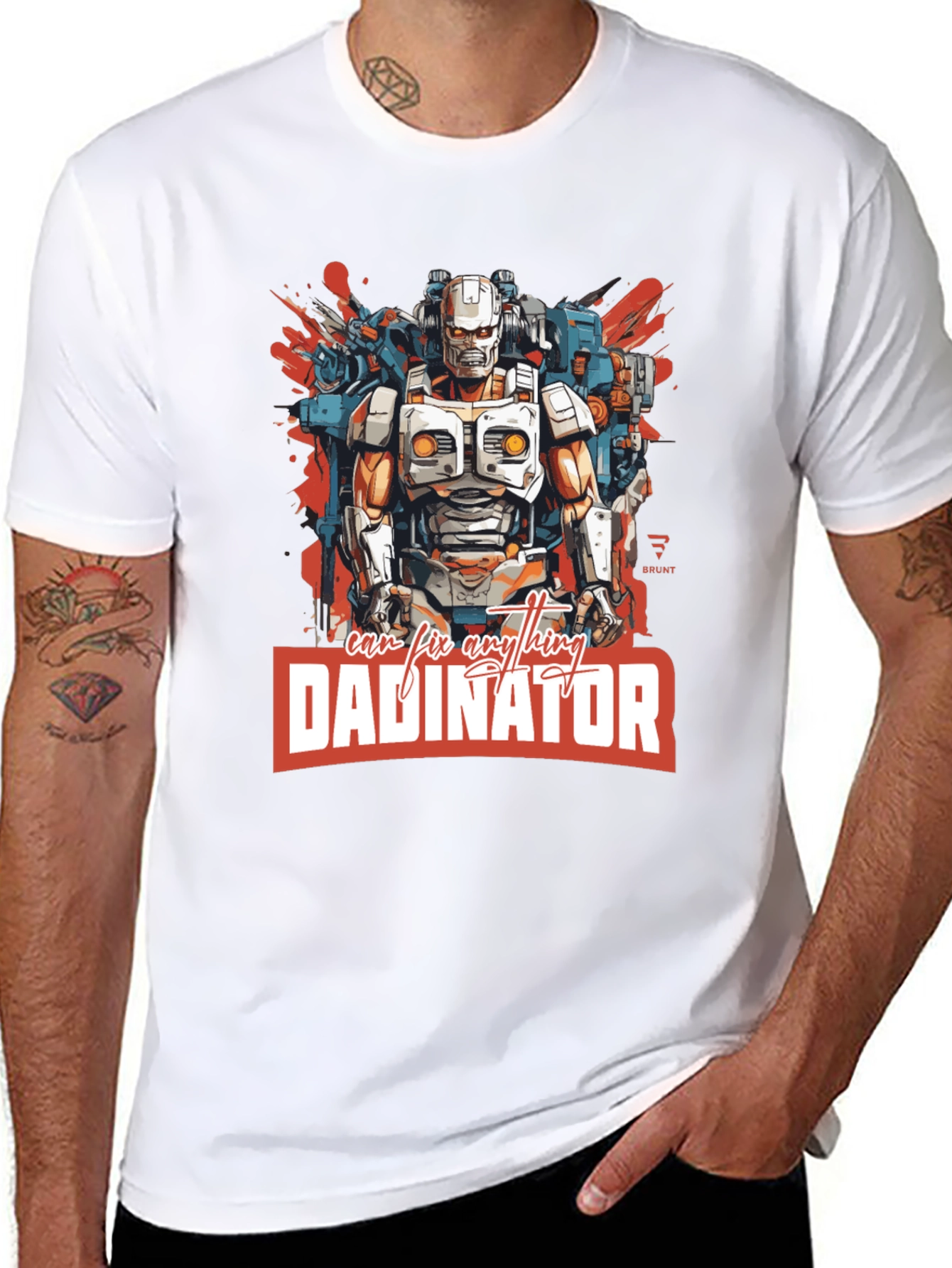 Dadinator Robot Graphic T-Shirt
