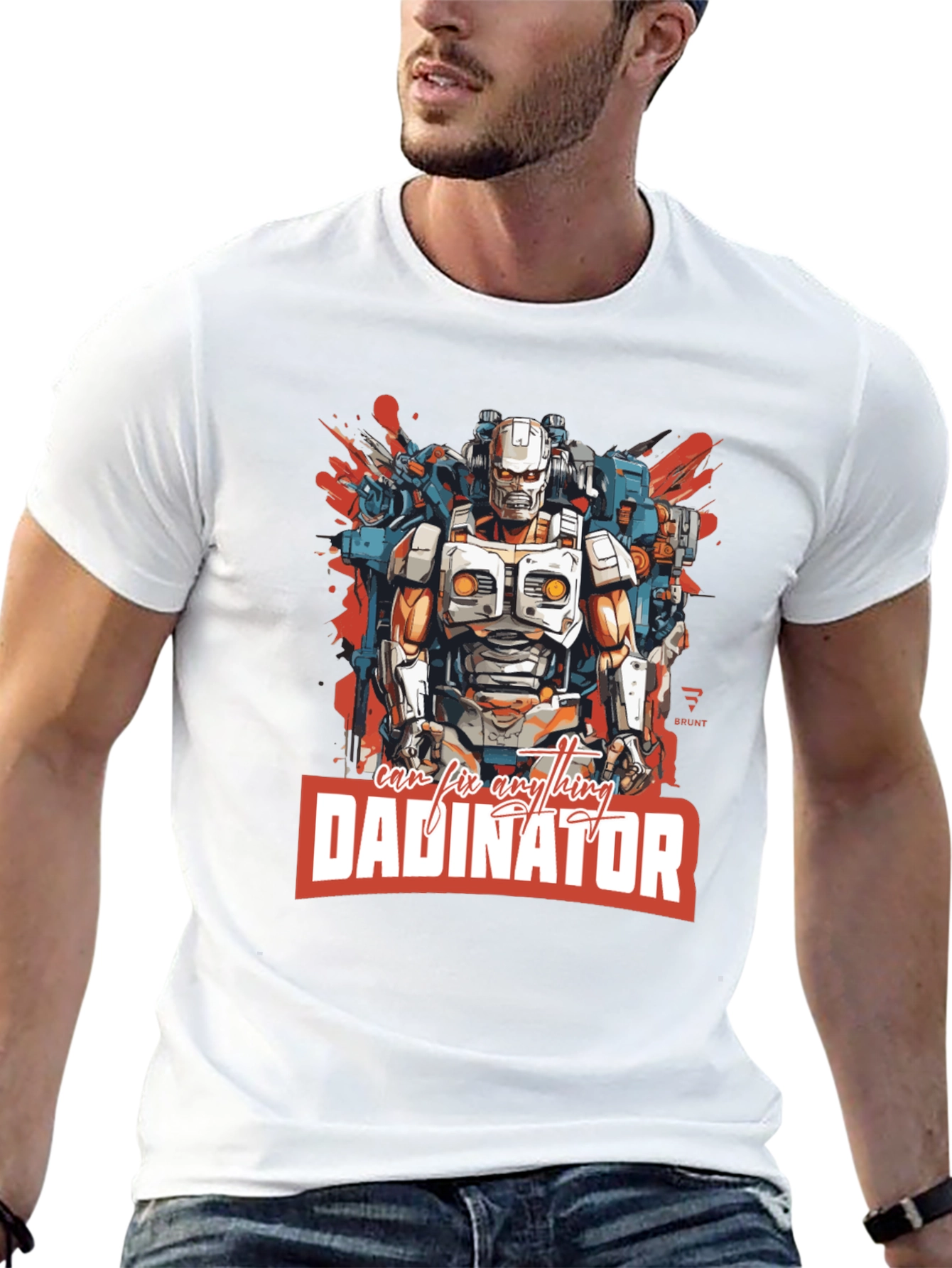 Dadinator Robot Graphic T-Shirt