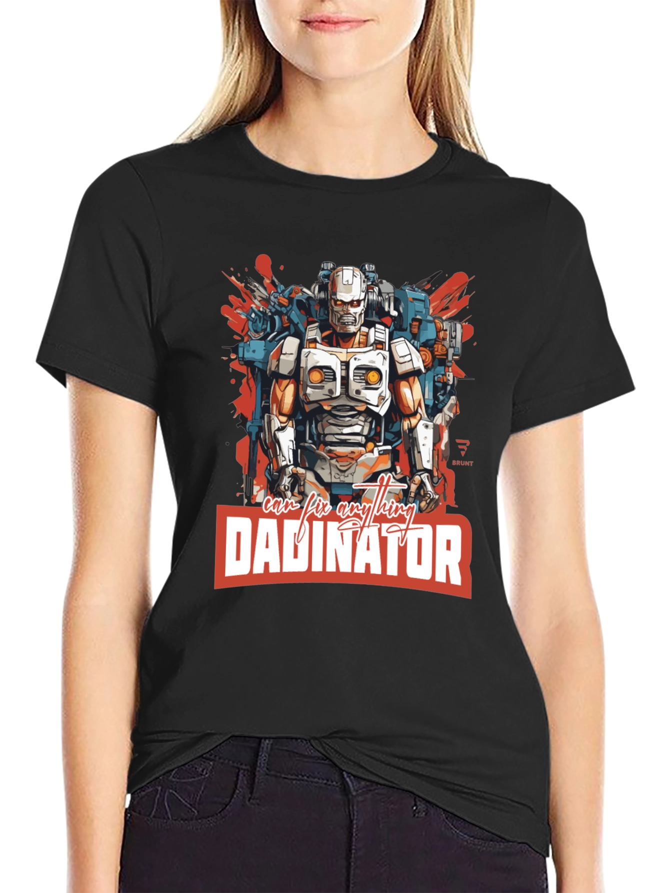Dadinator Robot Graphic T-Shirt