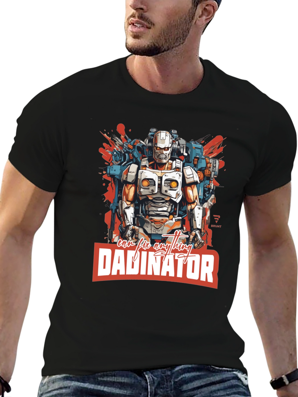 Dadinator Robot Graphic T-Shirt