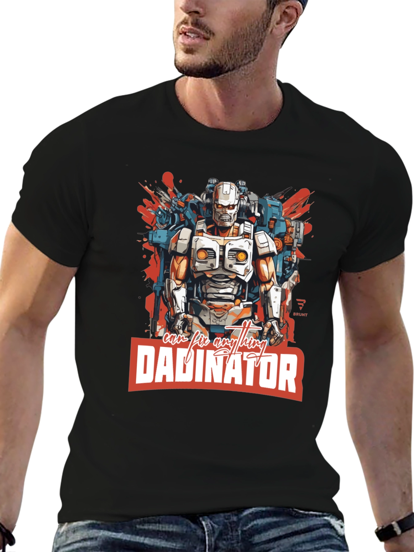 Dadinator Robot Graphic T-Shirt