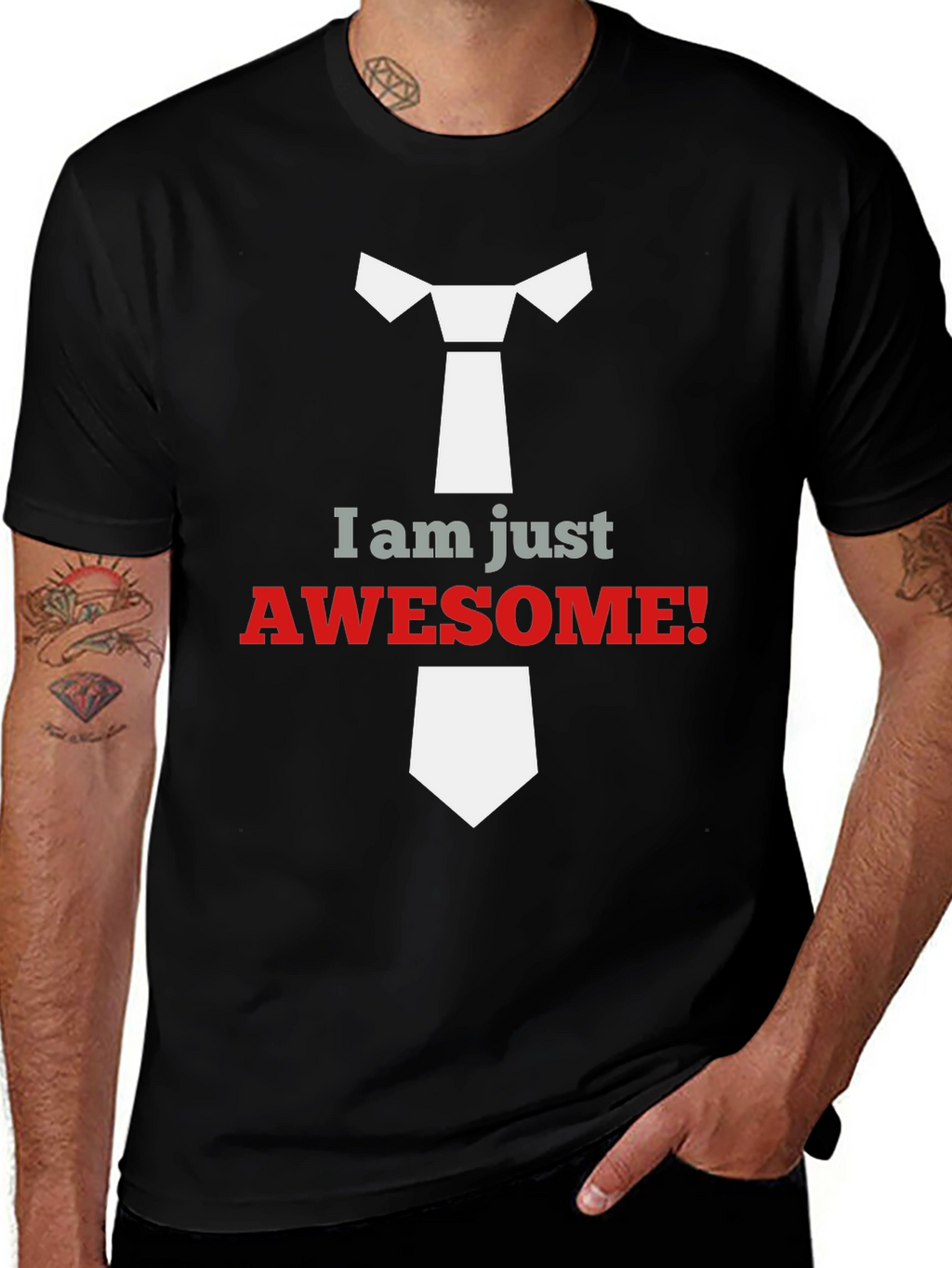 Awesome Tie Graphic T-Shirt
