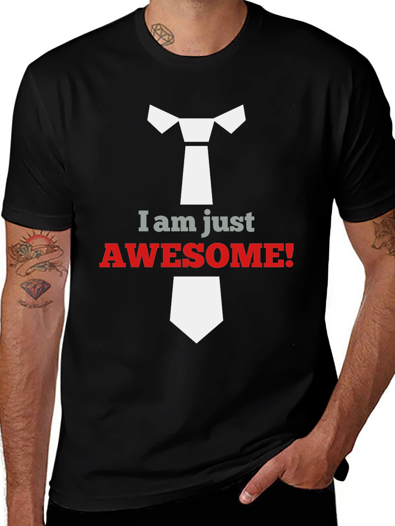 Awesome Tie Graphic T-Shirt