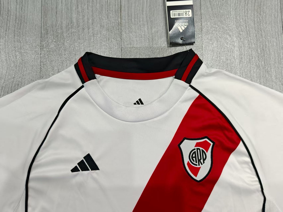 KIDS River Plate 2025-2026 Home Kit (White/Red/Black)