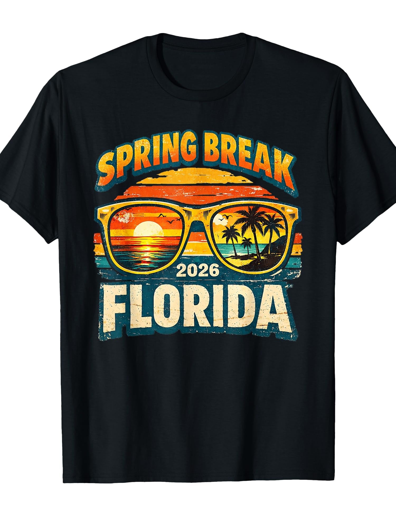 Spring Florida 2026 Break Retro Family Vacation Matching T-Shirt
