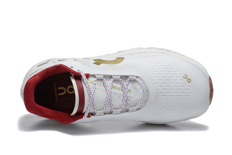 On Running Cloudmonster Sneakers Beige | Maroon Year of the Snake Limited Edition