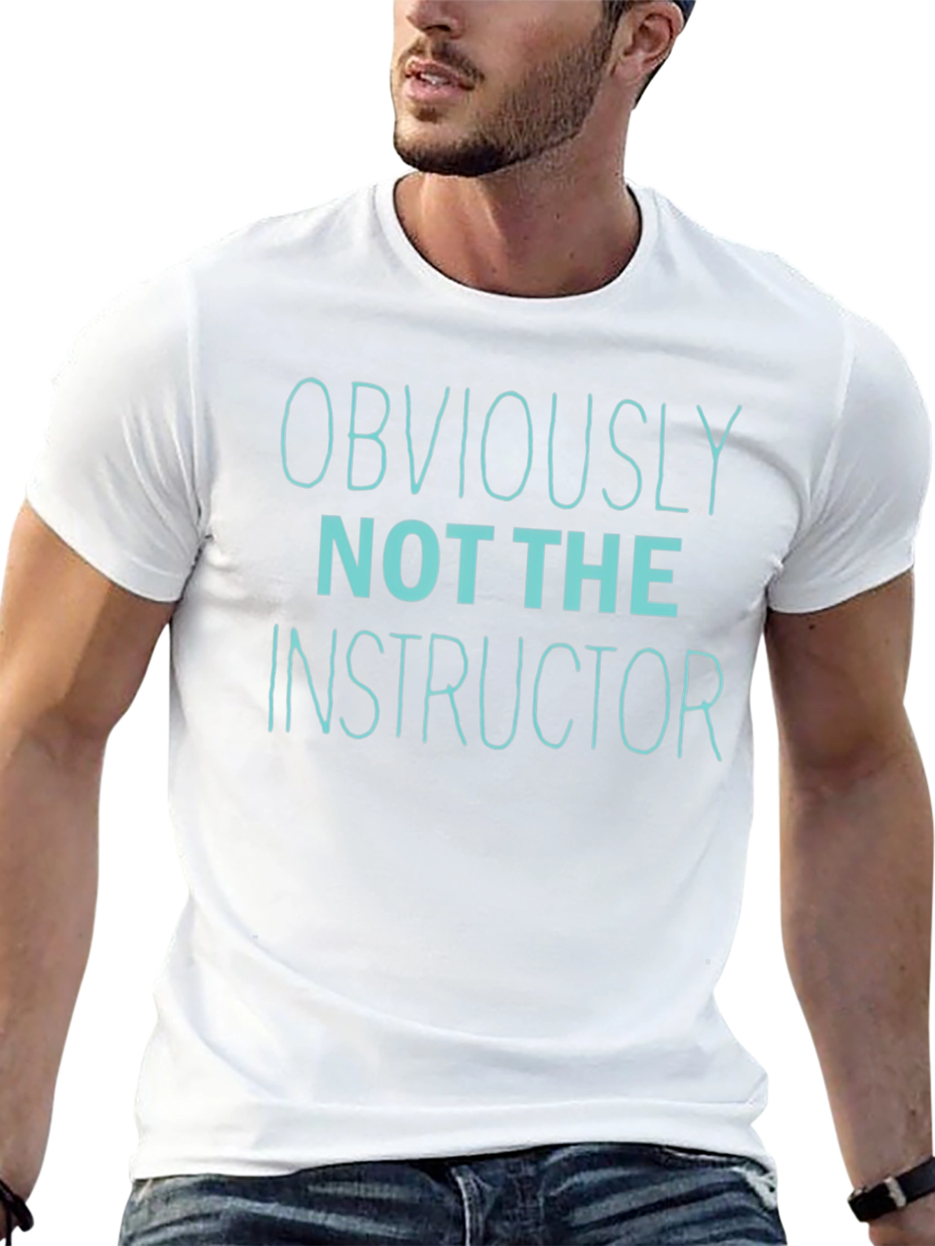Obviously Not The Instructor Graphic Tee - Black Cotton Blend