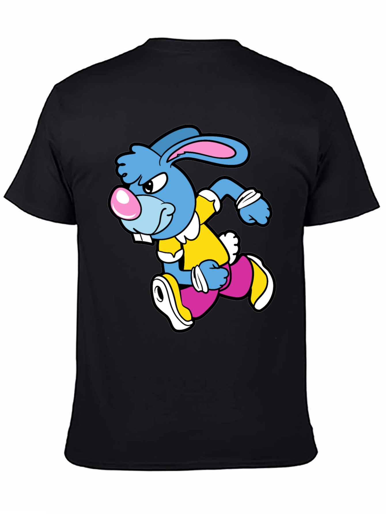 Cartoon Running Rabbit Graphic T-Shirt