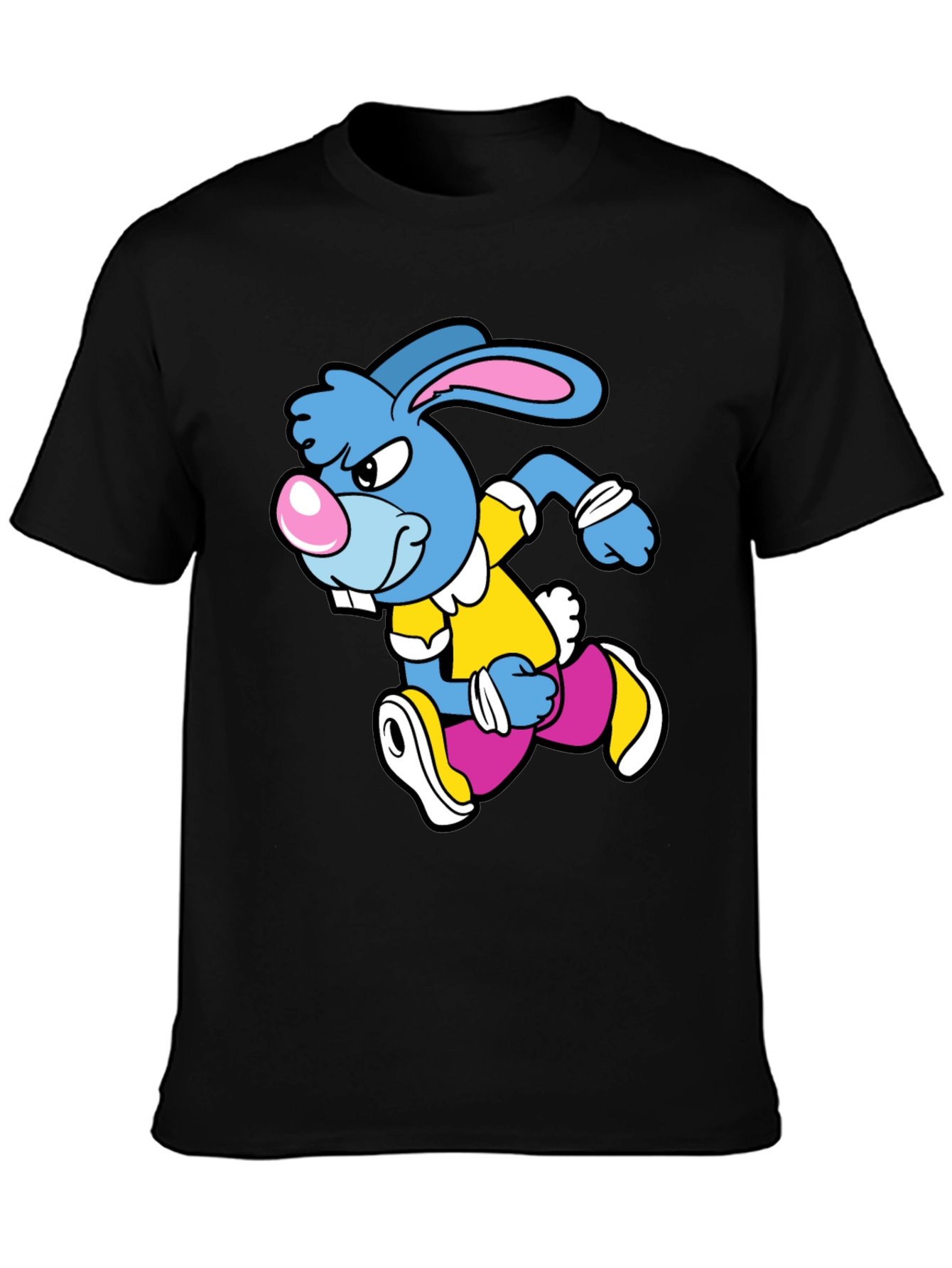 Cartoon Running Rabbit Graphic T-Shirt