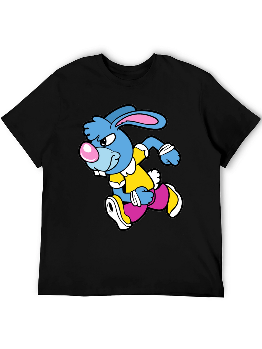 Cartoon Running Rabbit Graphic T-Shirt