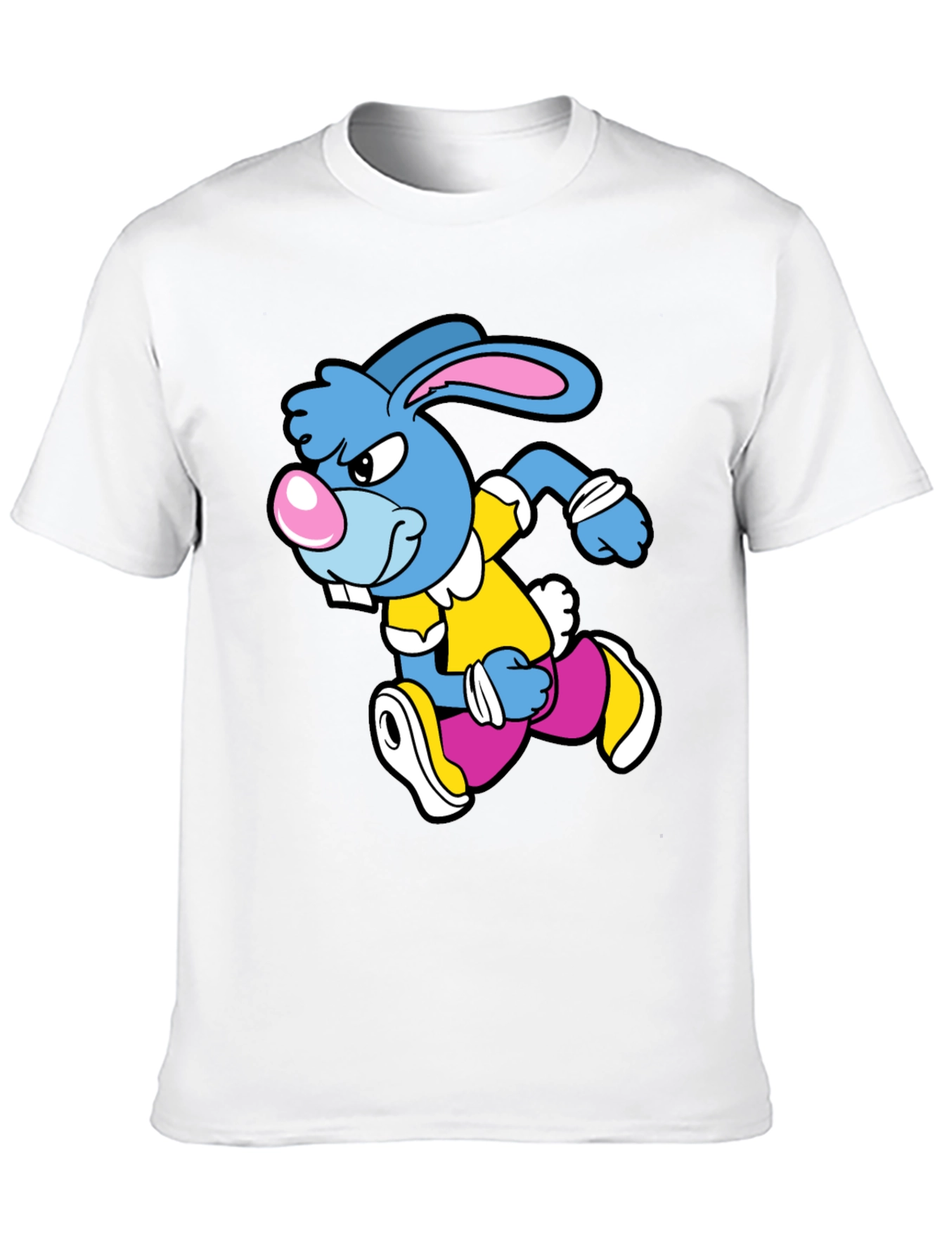 Cartoon Running Rabbit Graphic T-Shirt
