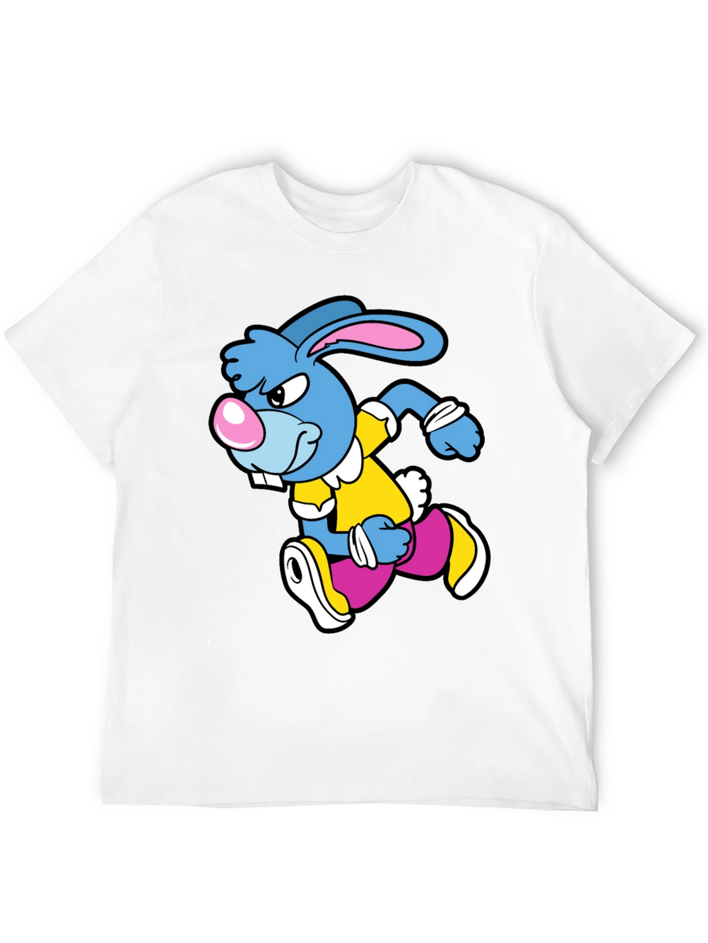 Cartoon Running Rabbit Graphic T-Shirt