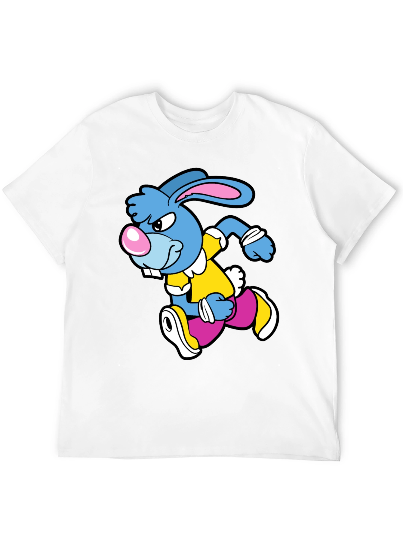 Cartoon Running Rabbit Graphic T-Shirt