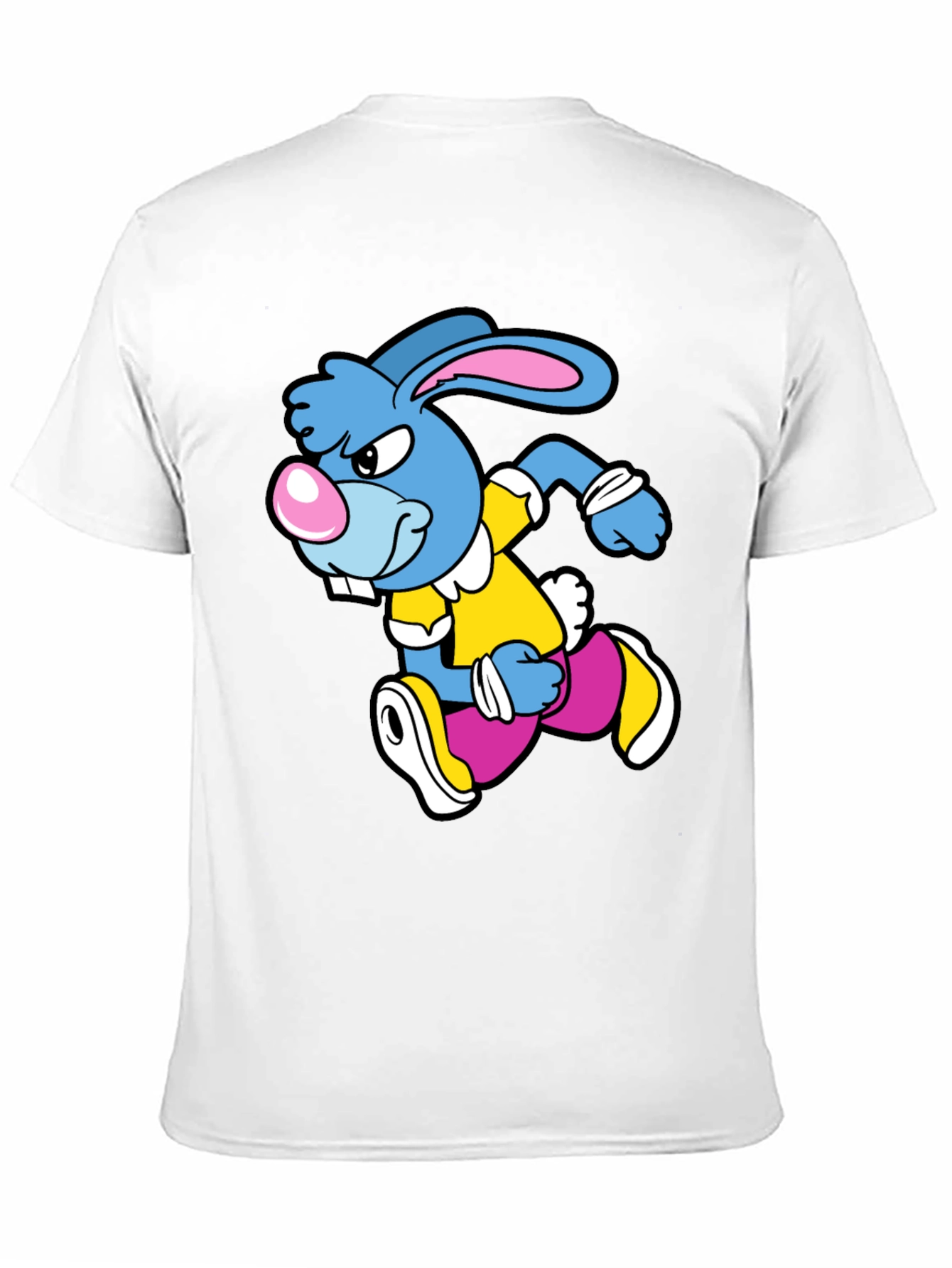Cartoon Running Rabbit Graphic T-Shirt