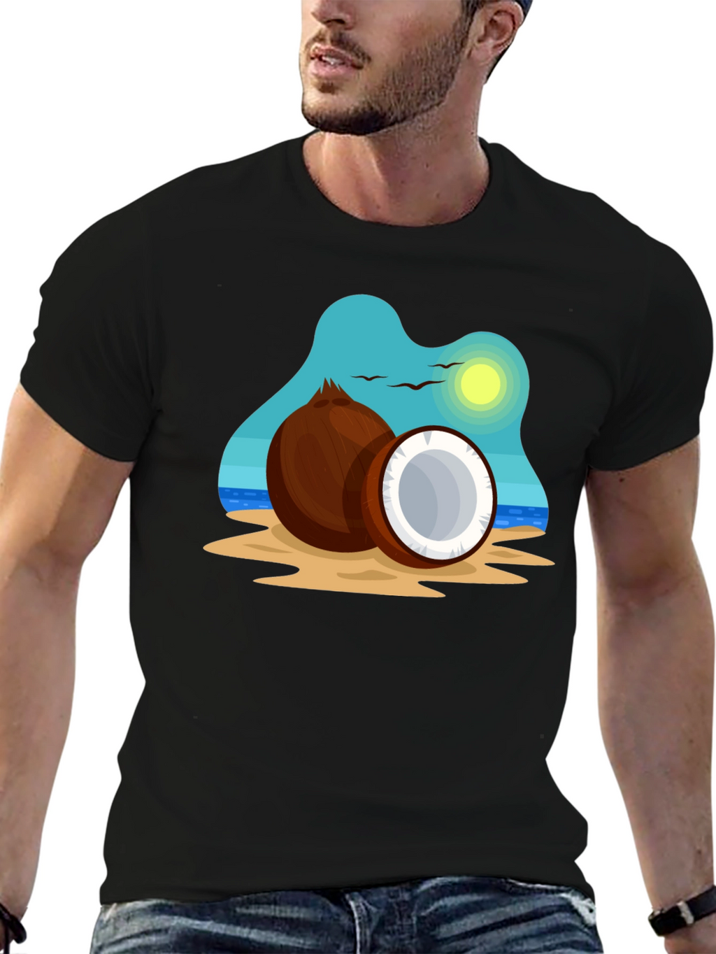 Coconut Island Graphic Tee - Black