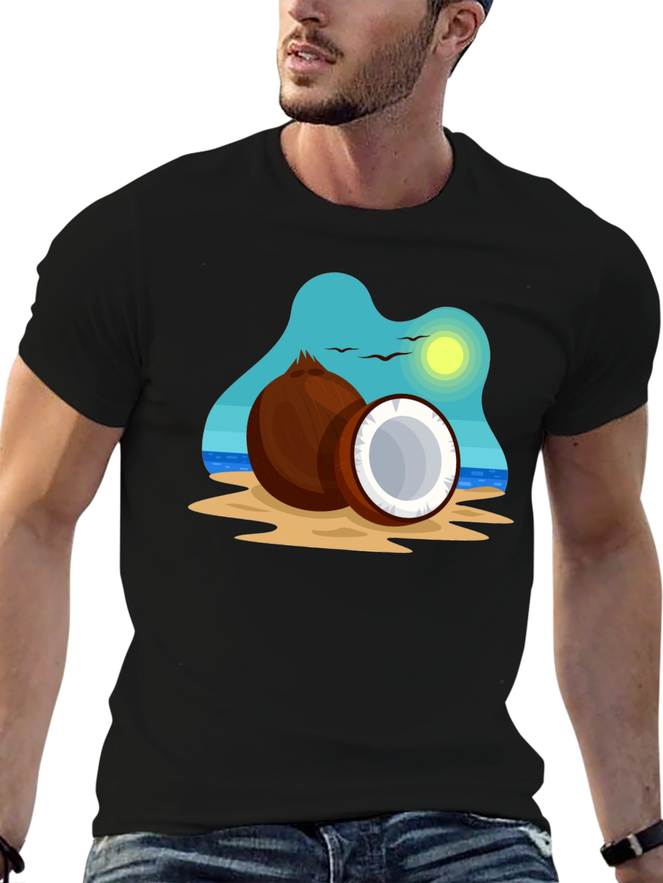 Coconut Island Graphic Tee - Black