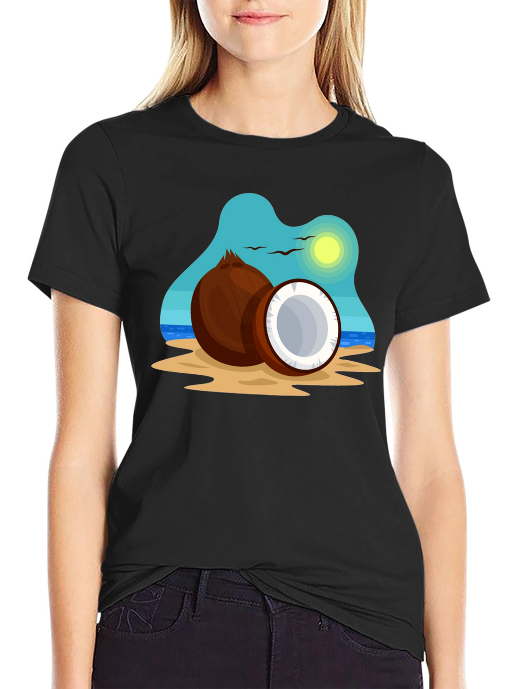 Coconut Island Graphic Tee - Black