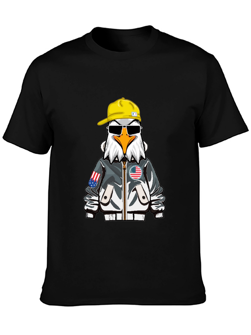 Cool Eagle Graphic Tee - Patriotic Style