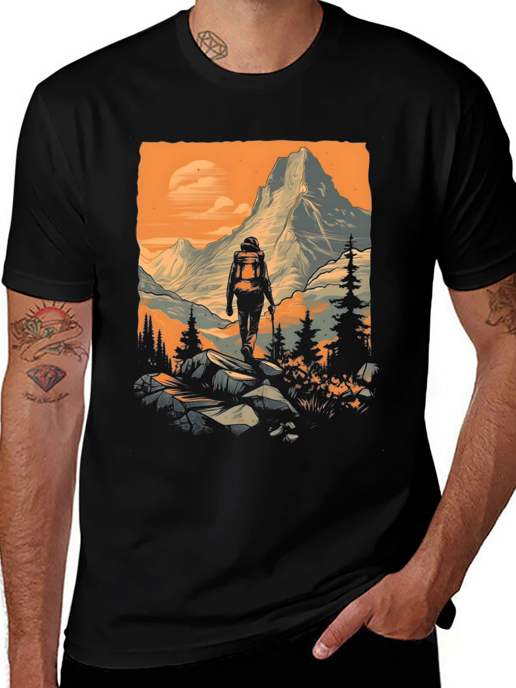 Mountain Hiker Graphic Tee - Adventure Awaits