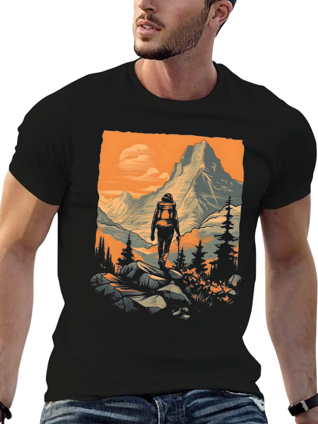 Mountain Hiker Graphic Tee - Adventure Awaits