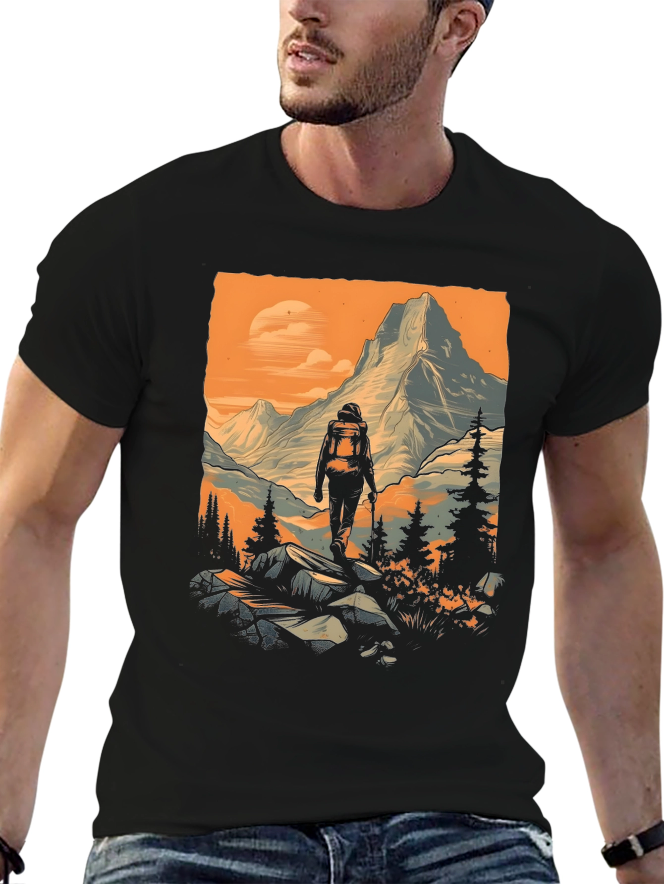 Mountain Hiker Graphic Tee - Adventure Awaits