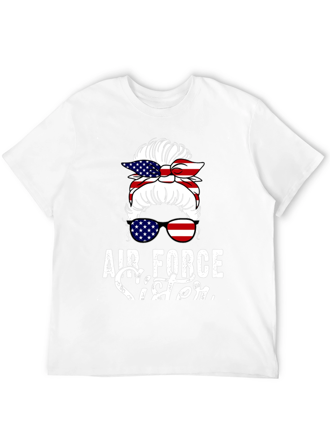 Air Force Sister Messy Bun T-Shirt