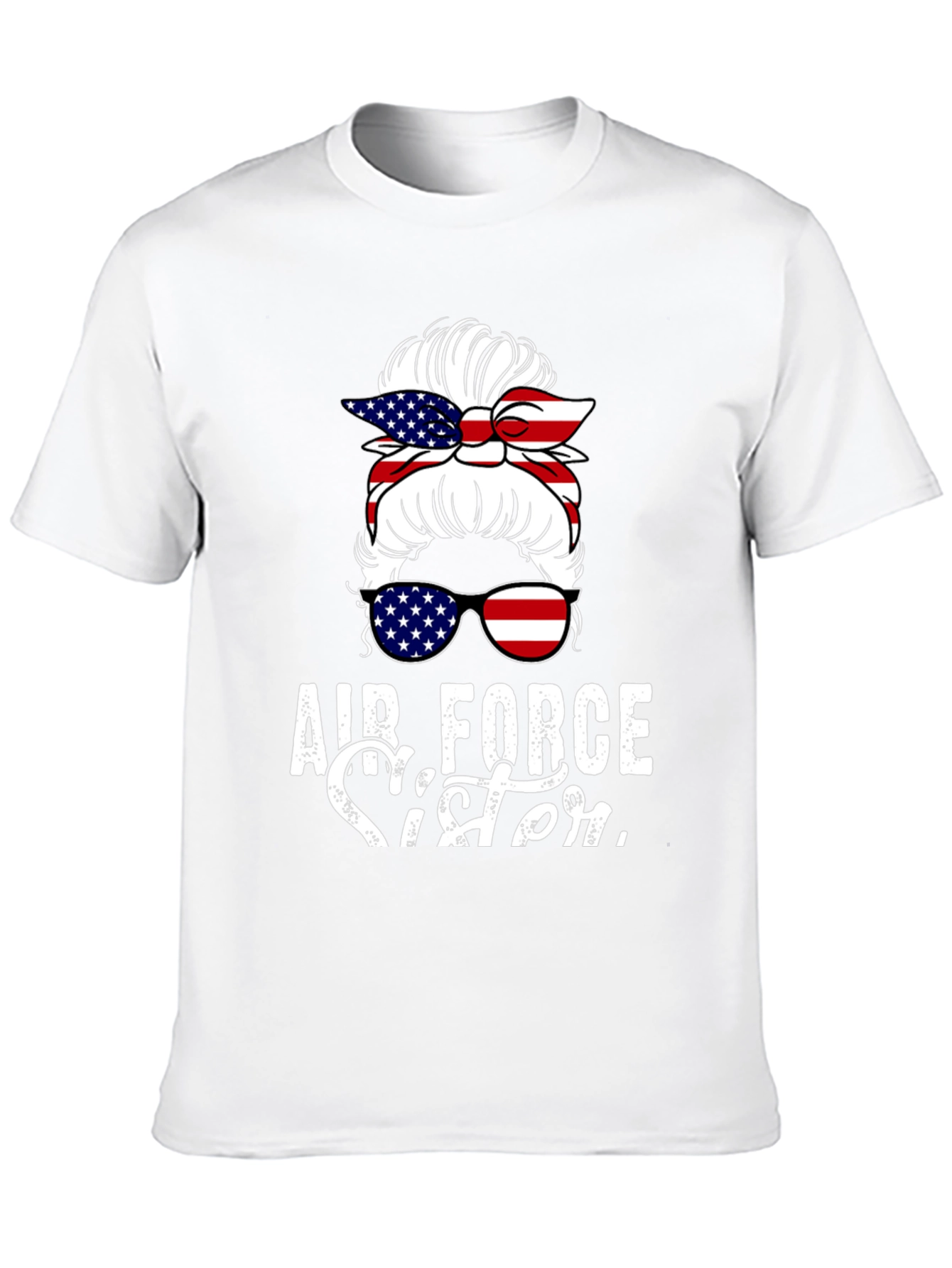 Air Force Sister Messy Bun T-Shirt