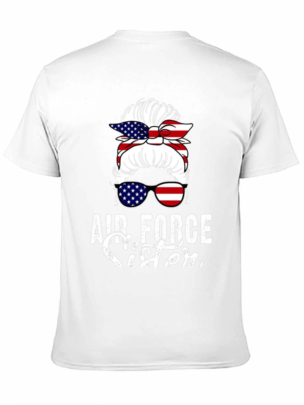 Air Force Sister Messy Bun T-Shirt