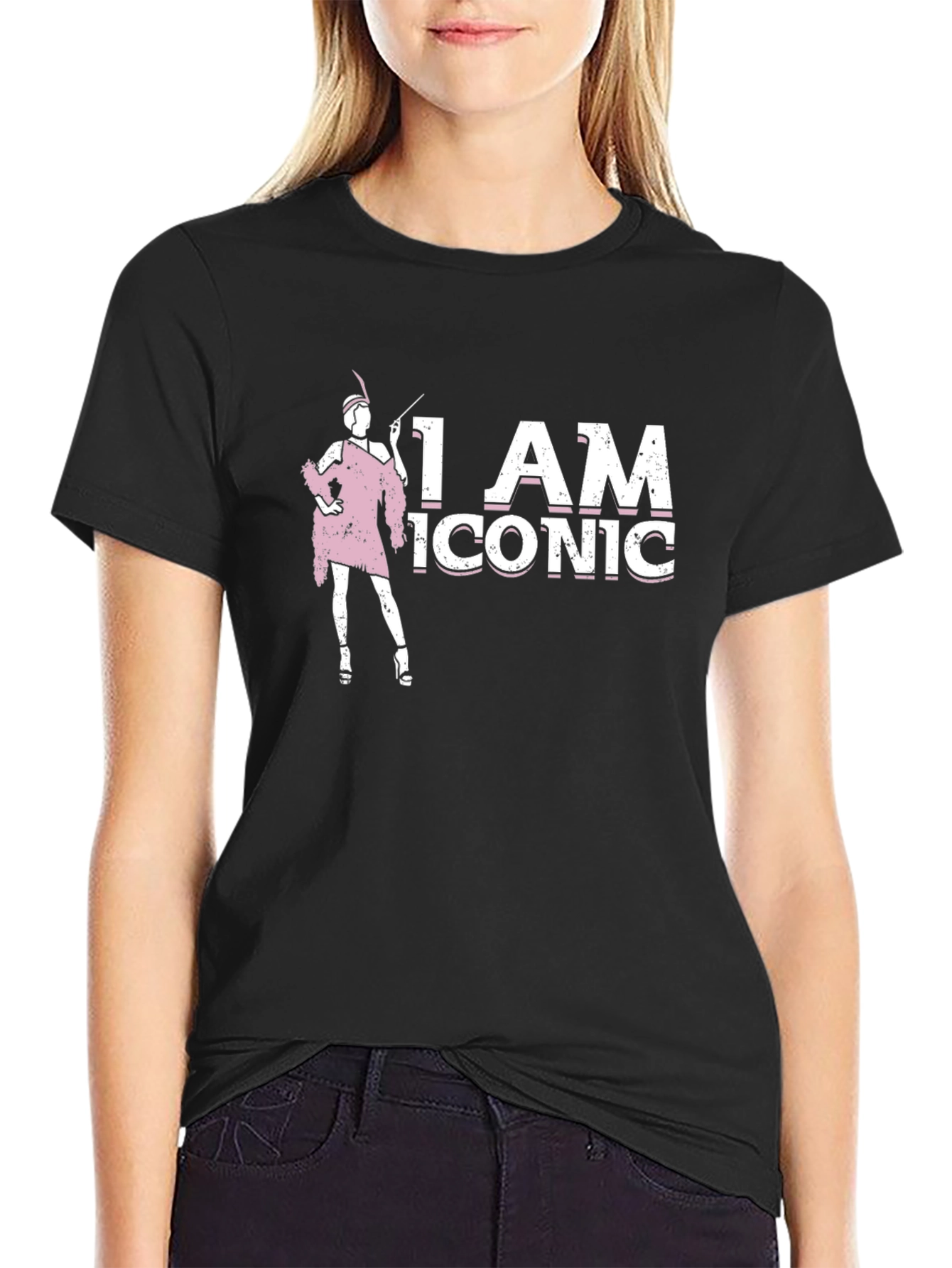 I AM ICONIC Graphic Tee - Black