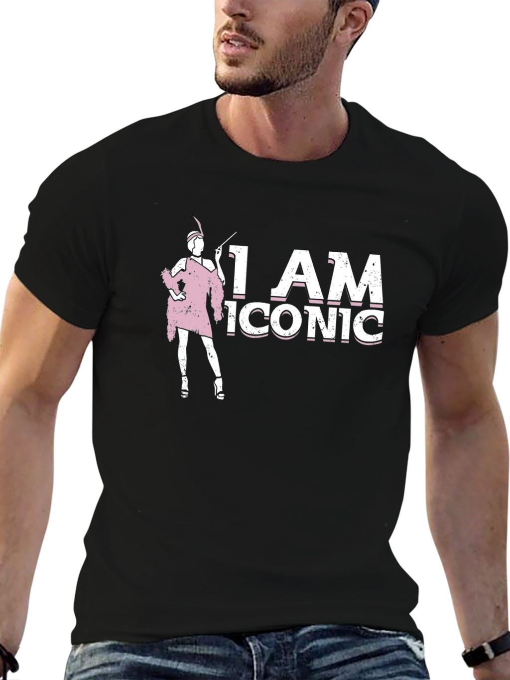 I AM ICONIC Graphic Tee - Black