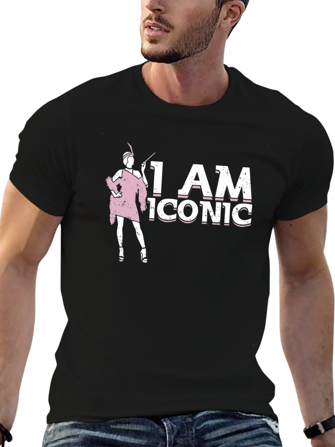 I AM ICONIC Graphic Tee - Black