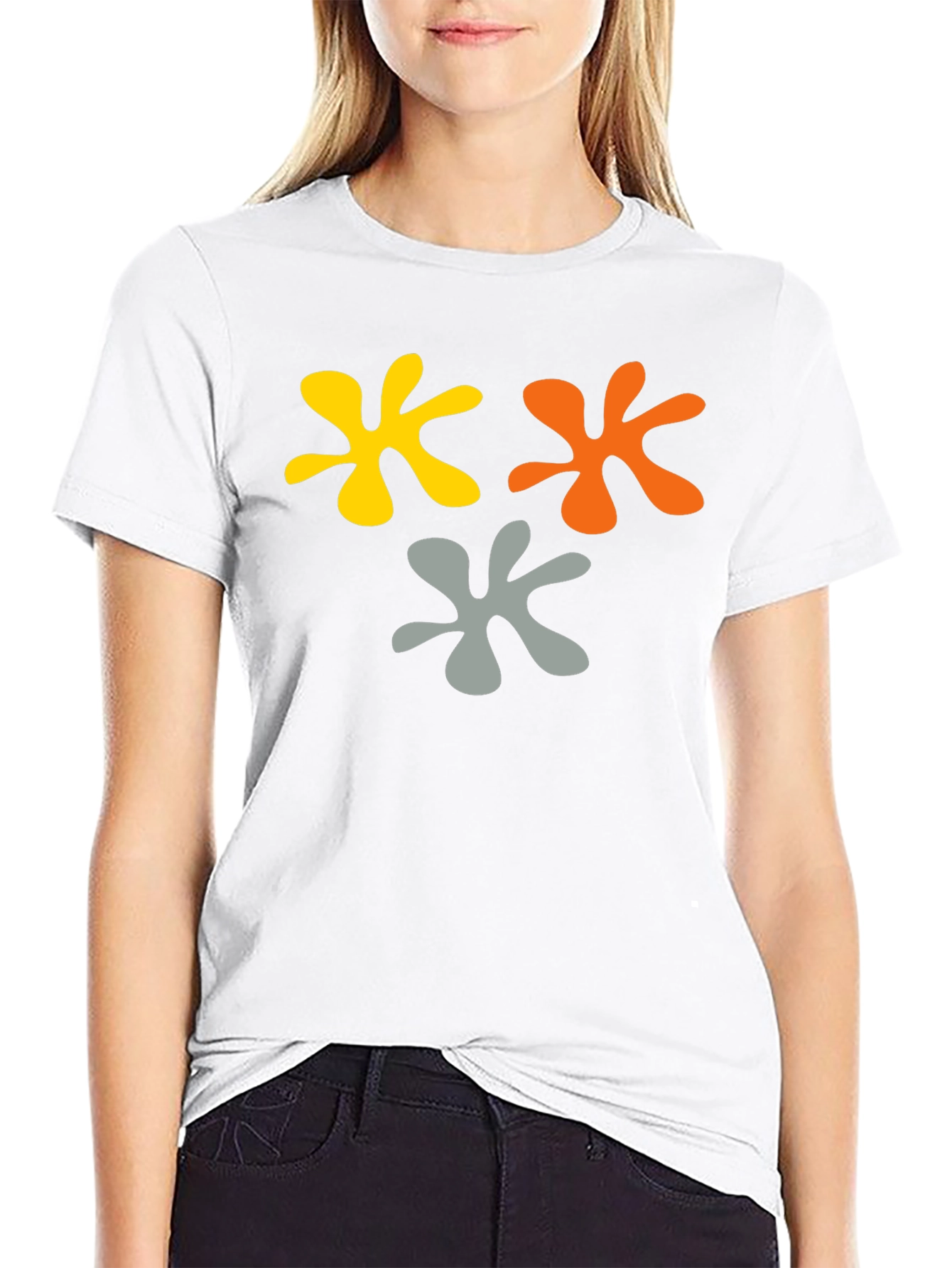 Abstract Splatter Graphic Tee - Black