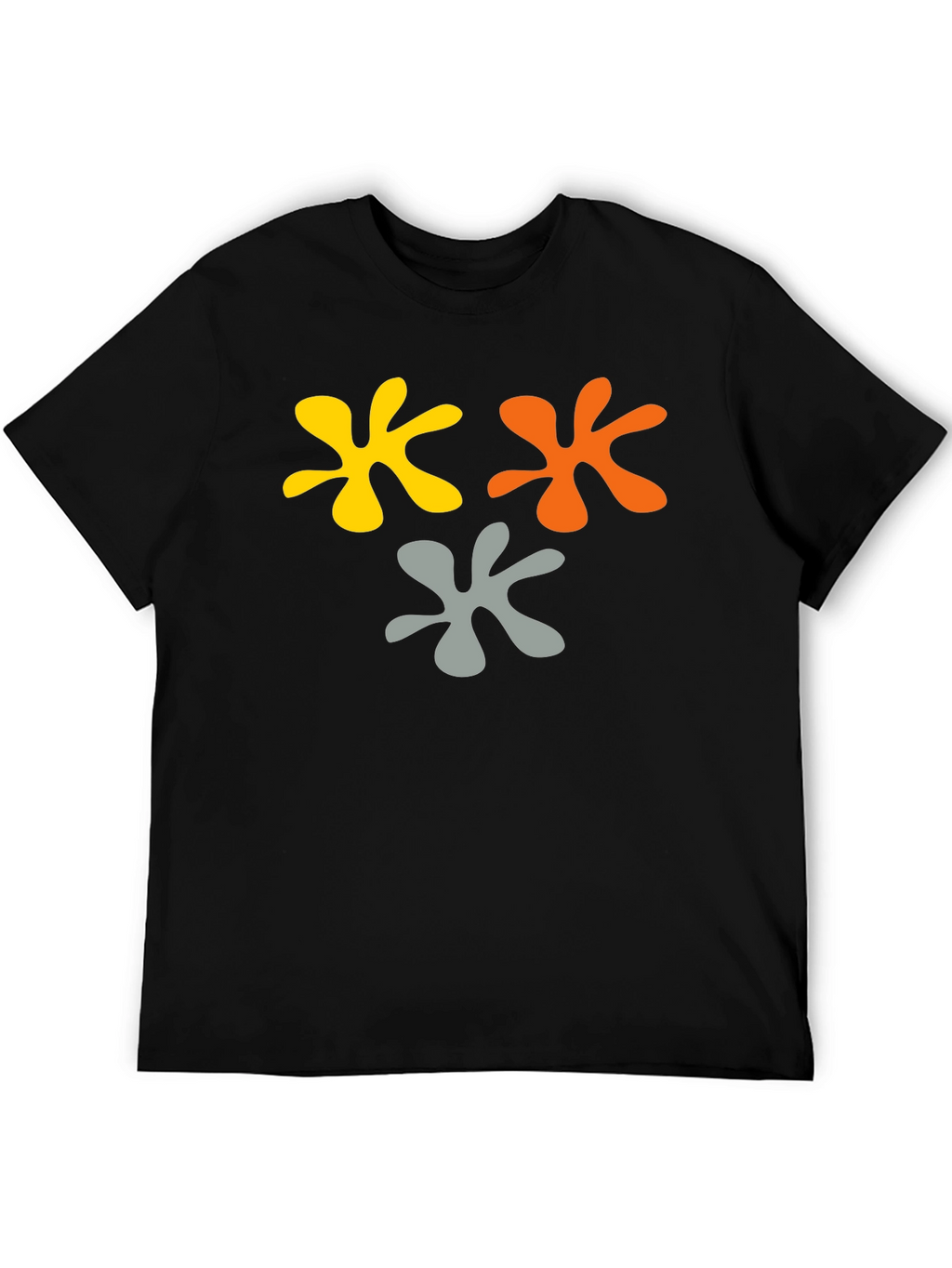 Abstract Splatter Graphic Tee - Black