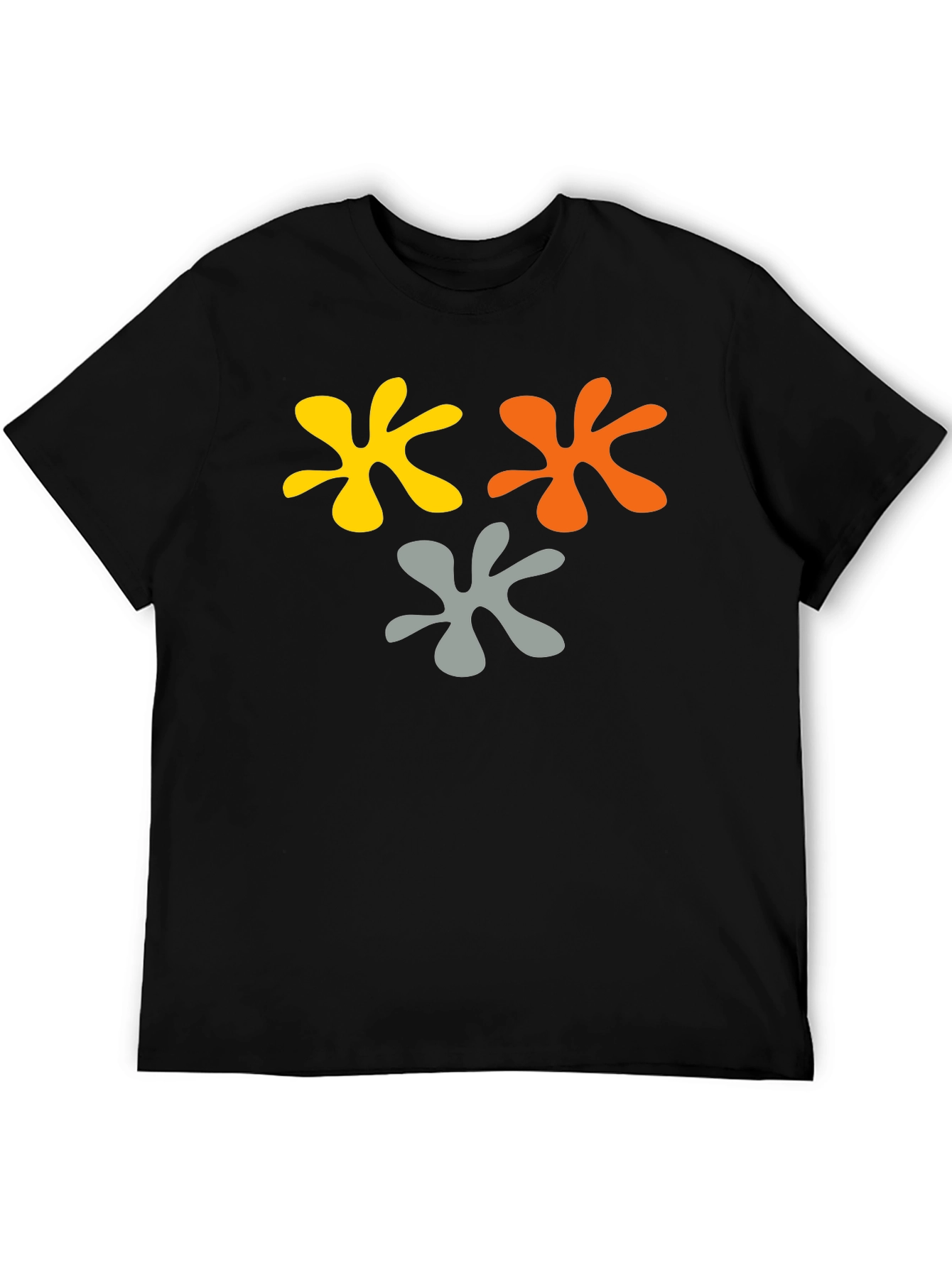 Abstract Splatter Graphic Tee - Black
