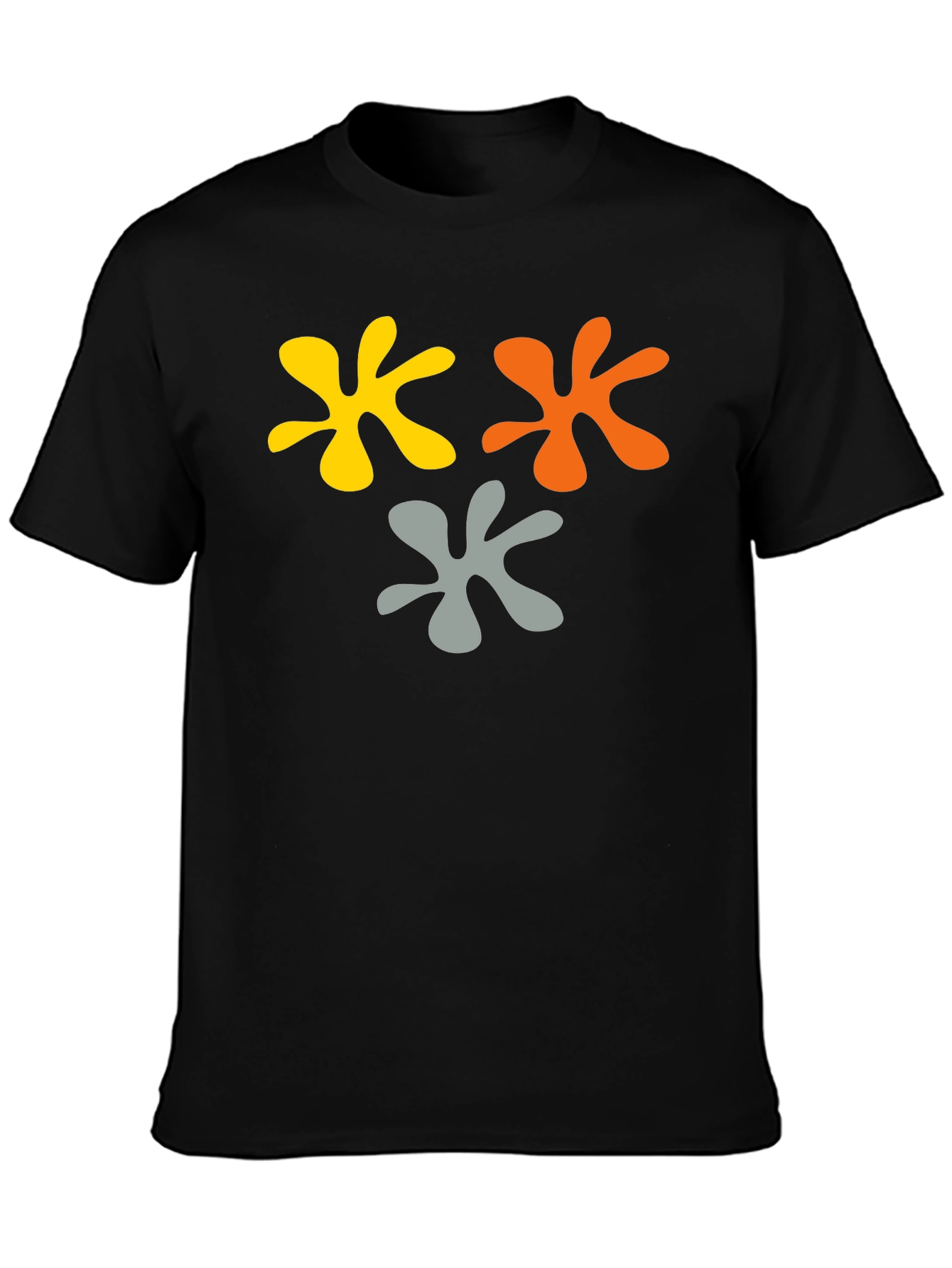 Abstract Splatter Graphic Tee - Black