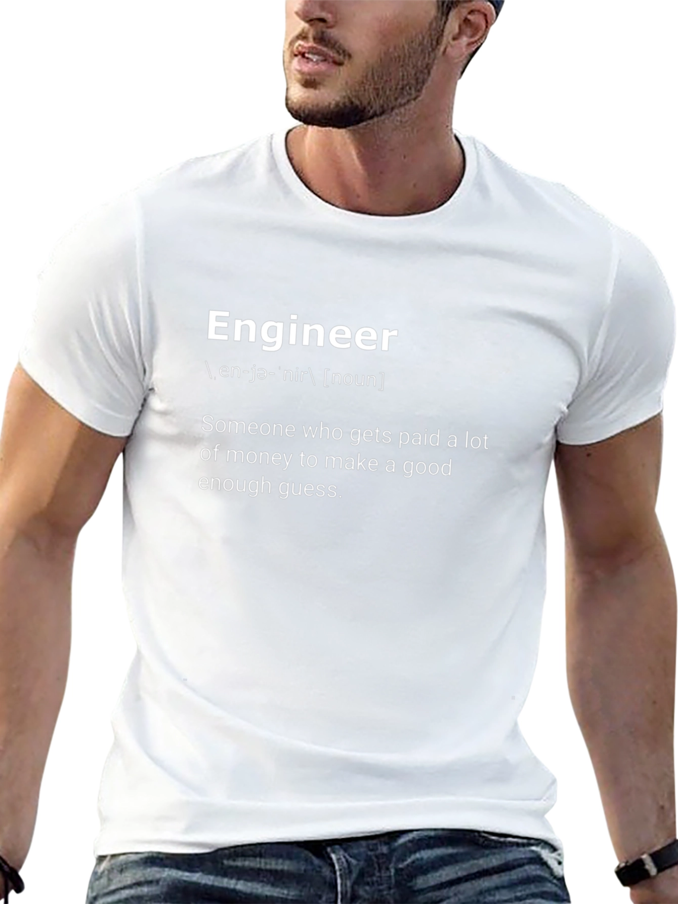 Engineer Definition Black T-Shirt - Funny Engineering Gift