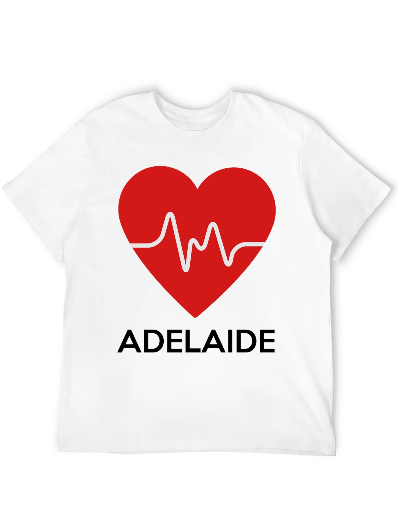 Adelaide Heartbeat T-Shirt - Stylish City Pride Tee
