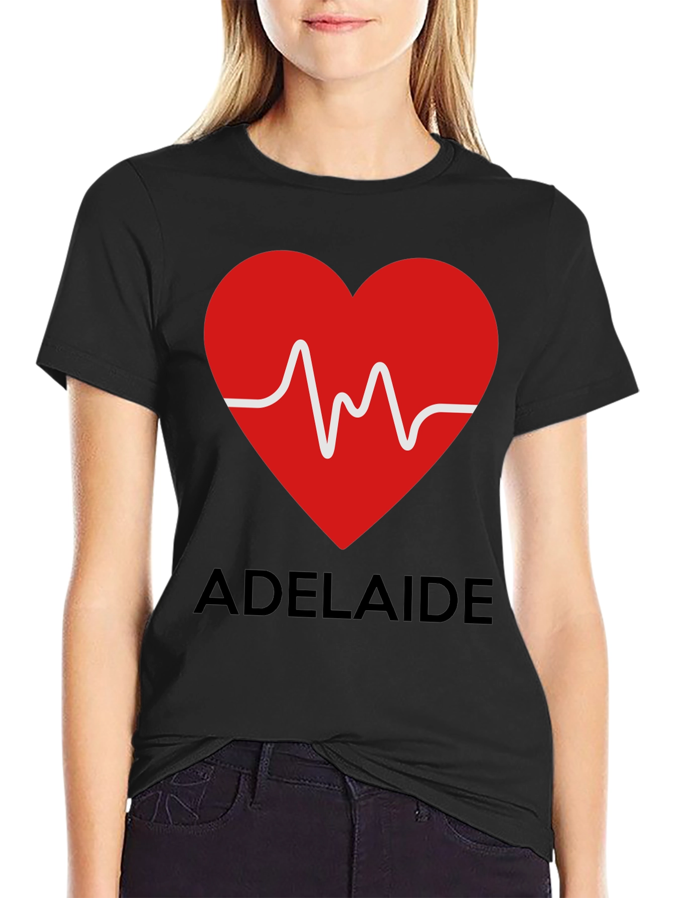 Adelaide Heartbeat T-Shirt - Stylish City Pride Tee