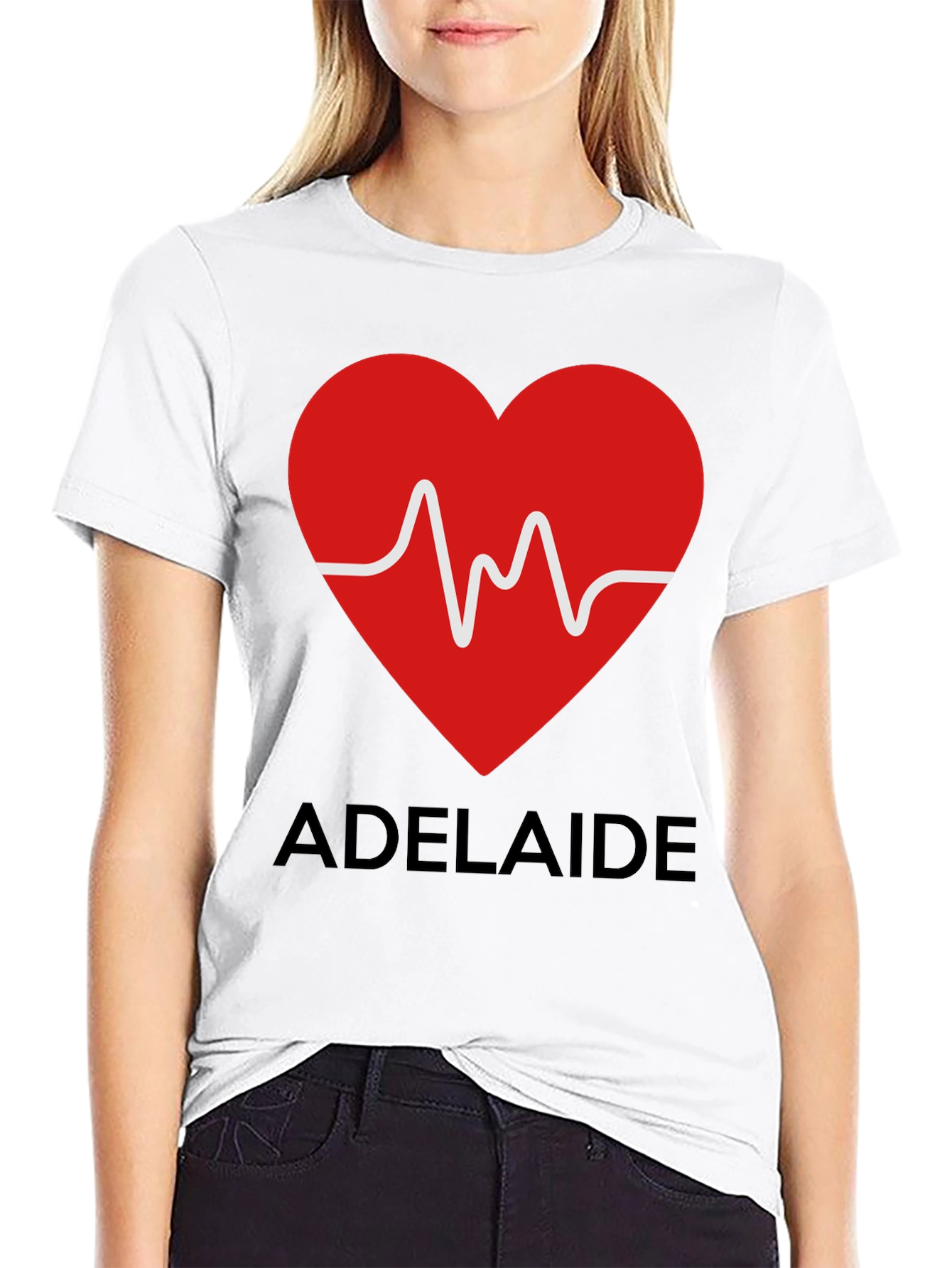 Adelaide Heartbeat T-Shirt - Stylish City Pride Tee